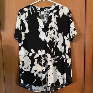 Sew In Love Monochrome Floral Blouse